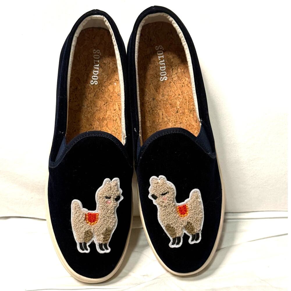 Anthropologie Saludos Llama Slip-On Sneakers Sz 9.5